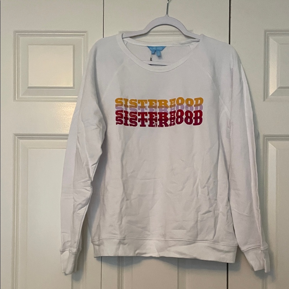 Draper James White Sisterhood Sweatshirt